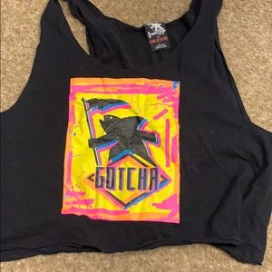 Crop top tank, graphic crop top. From ZUMIEZ.